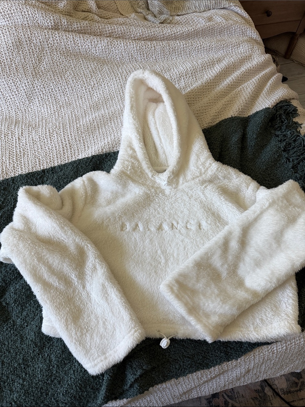 Vitality Sherpa Cropped Hoodie